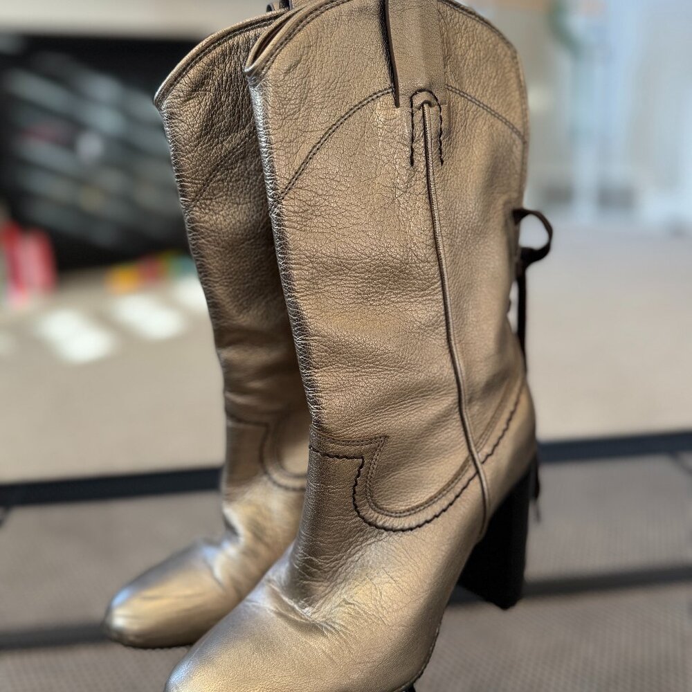 See By Chloe Metallic Boots Size 37